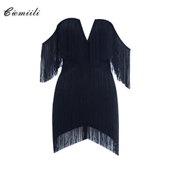 Sexy V Neck Off Shoulder Mini Dress