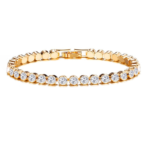 Luxury Crystal Roman Chain Bracelets Bangles