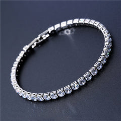 Cubic Zirconia Iced Out Chain Crystal Bracelet