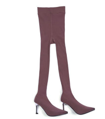 Janna Over The Knee Boots Elastic Pantyhose Thigh High Slim Boots