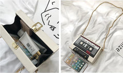 Mix tape hand bag