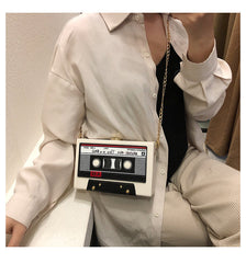 Mix tape hand bag