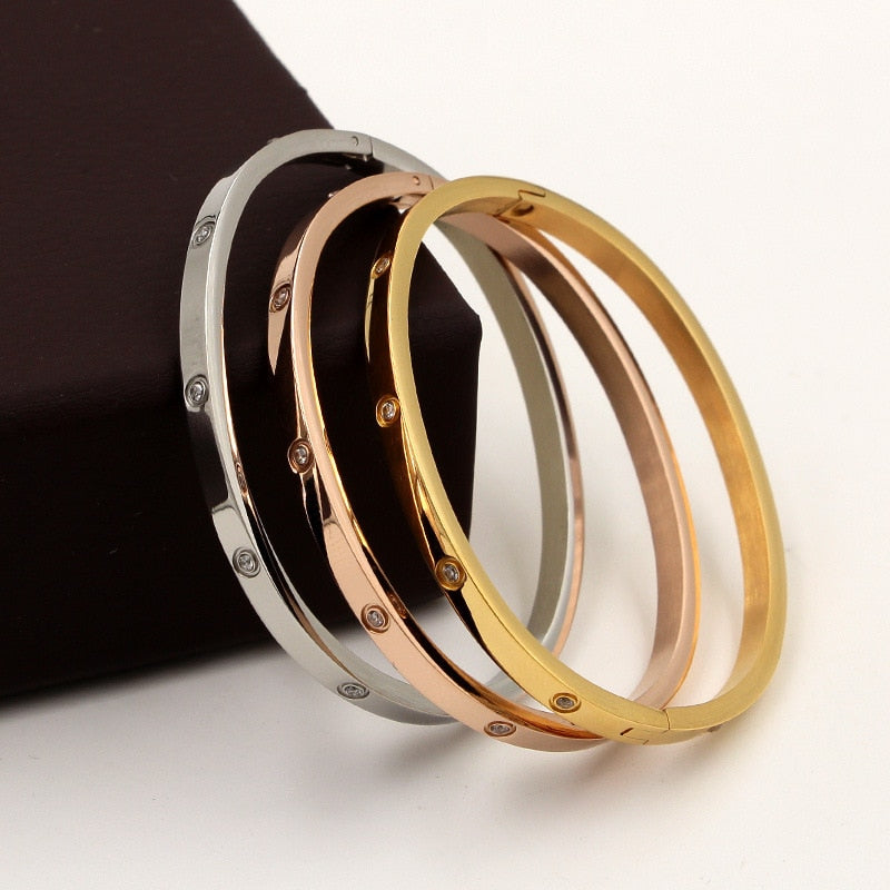 Ysolde Stainless Steel Open Bangle Collection