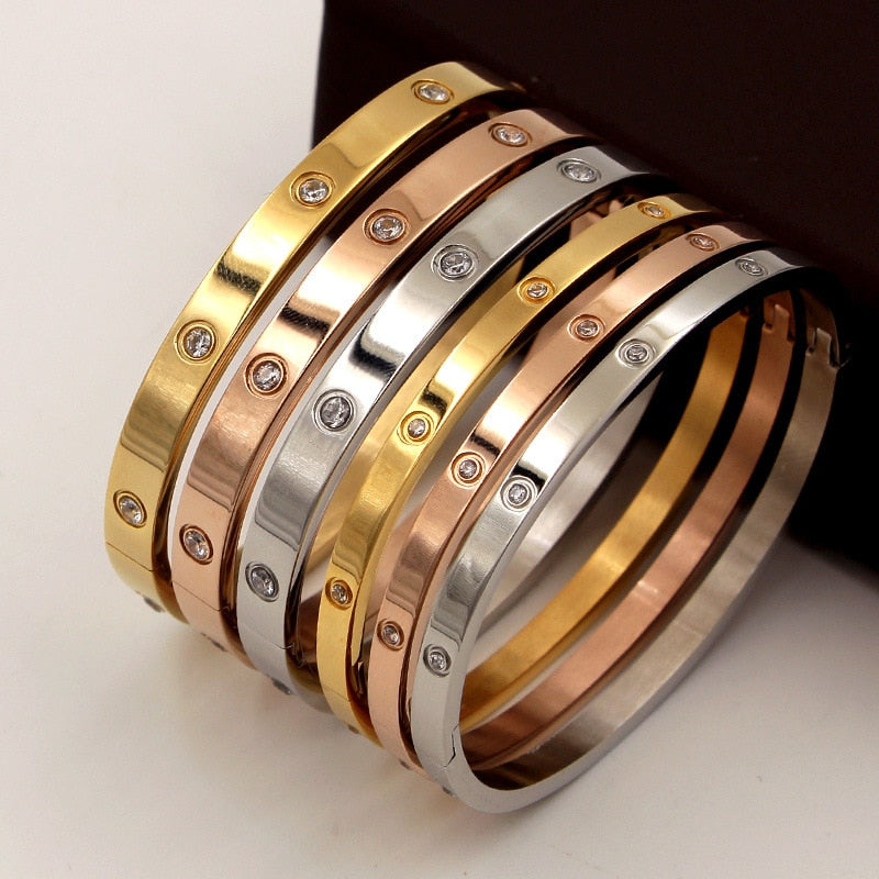 Ysolde Stainless Steel Open Bangle Collection