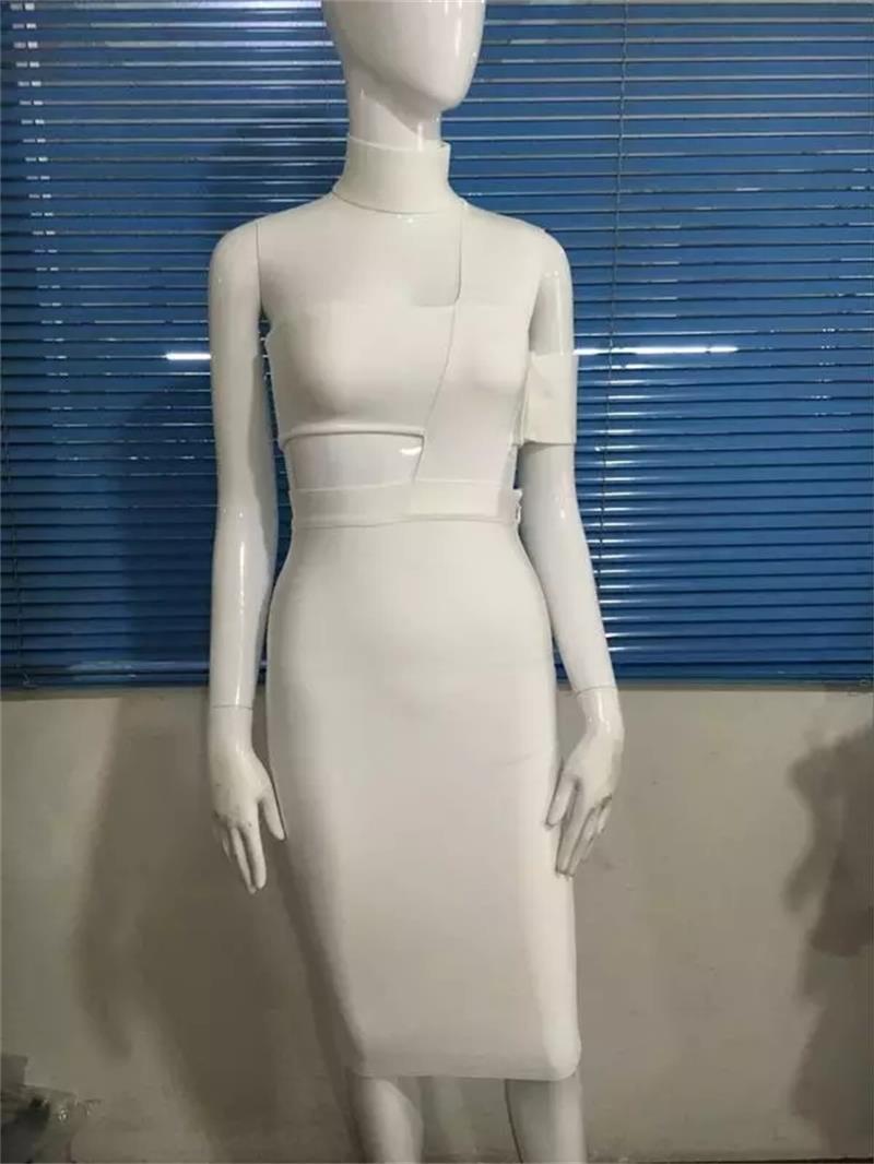 New Off Shoulder Fashion Bandage Dress Women Party Cutout Black Elegant Dresses Celebrity Evening Club Bodycon Vestidos Summer