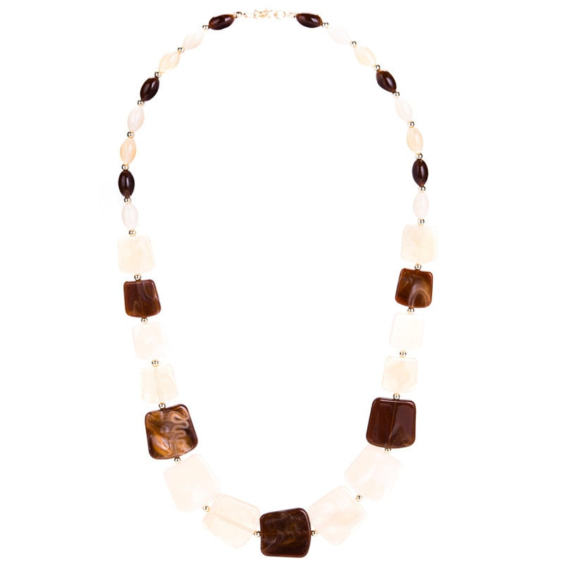 Maribel Geometric Bead Pendant Necklace