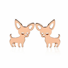 Chihuahua Stainless Steel Earrings