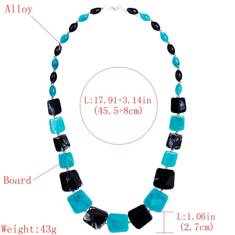 Maribel Geometric Bead Pendant Necklace