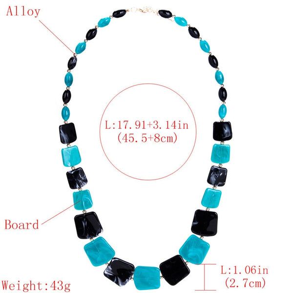 Maribel Geometric Bead Pendant Necklace