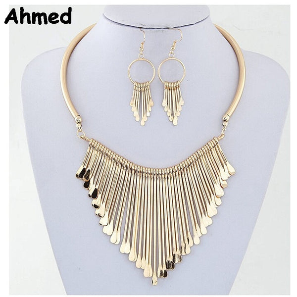 Valencia Geometric Tassel Jewelry Set