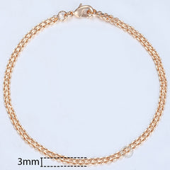 Rose Gold Color Link Chain Copper Bracelets