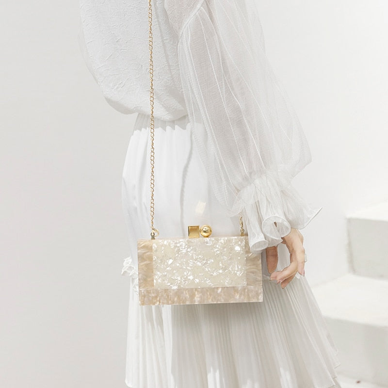 Mother of pearl clutch