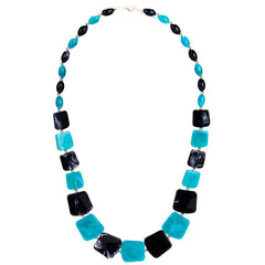 Ahmed New Maxi Statement Long Beads Necklaces Collier Fashion Spring Acrylic Geometric Pendant Collar Necklace for Women