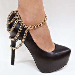 Anklet Elegant Metal Shoe Chains