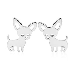 Chihuahua Stainless Steel Earrings