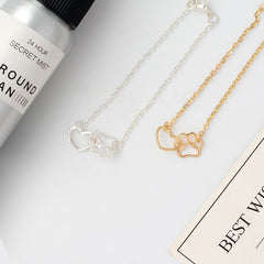 Dog Charm Bracelet Dog Paw Bracelet Personalized Initial Charm Dog Jewelry Gift for Pet Lover Animal Lover Gift