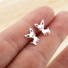 Chihuahua Stainless Steel Earrings