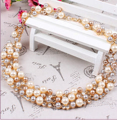 ZOSHI Fashion Pearl Jewelry Sets For Women African Beads Jewelry Set Gold Plated Wedding Crystal Bridal Dubai Necklace Jewelery