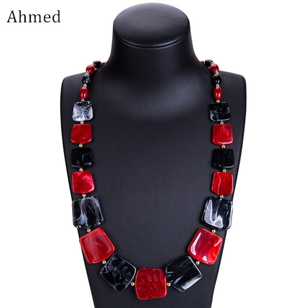 Maribel Geometric Bead Pendant Necklace