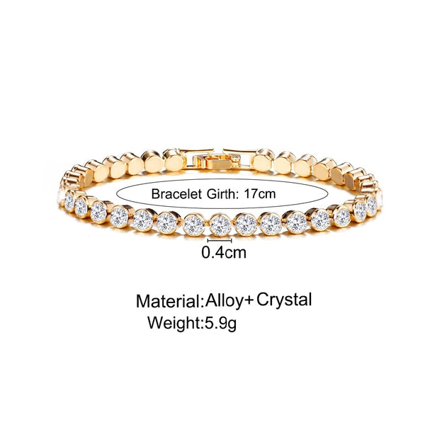 Luxury Crystal Roman Chain Bracelets Bangles