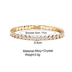 Luxury Crystal Roman Chain Bracelets Bangles