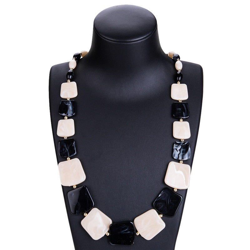Maribel Geometric Bead Pendant Necklace