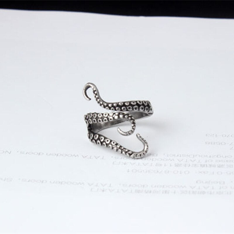 Alloy Steel Vintage Octopus Style Irregular Pattern Trendy