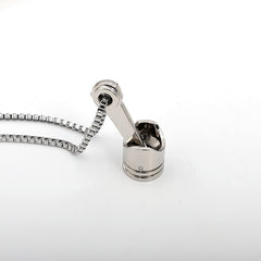 Mini Engine Piston Pendant Stainless Steel Necklace Biker Motorcycle Enthusiast Torque Necklaces Men Punk Rocking Jewelry SN63