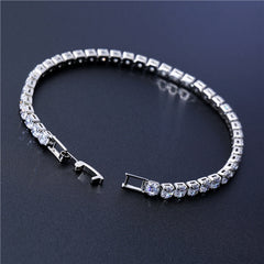 Cubic Zirconia Iced Out Chain Crystal Bracelet