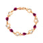 Austrian Crystal Heart Chain Bracelet