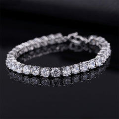 Cubic Zirconia Iced Out Chain Crystal Bracelet