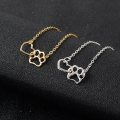 Dog Charm Bracelet Dog Paw Bracelet Personalized Initial Charm Dog Jewelry Gift for Pet Lover Animal Lover Gift