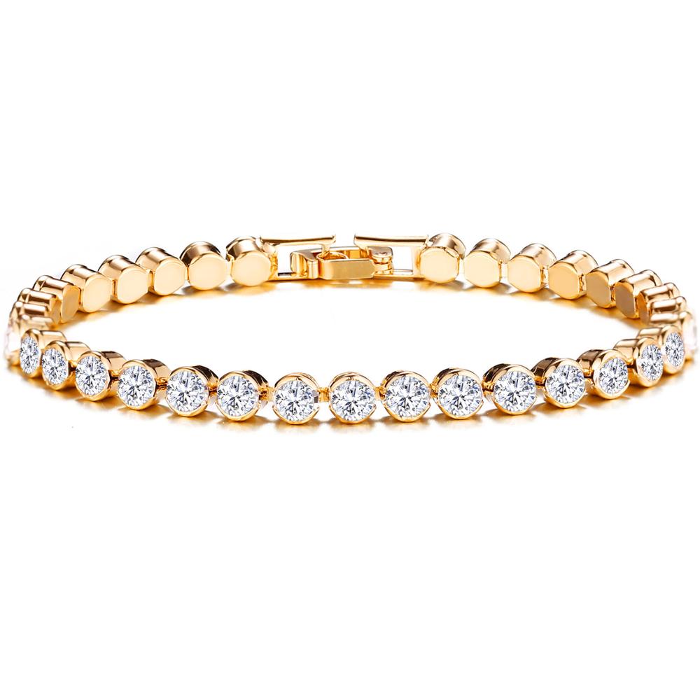 Luxury Crystal Roman Chain Bracelets Bangles