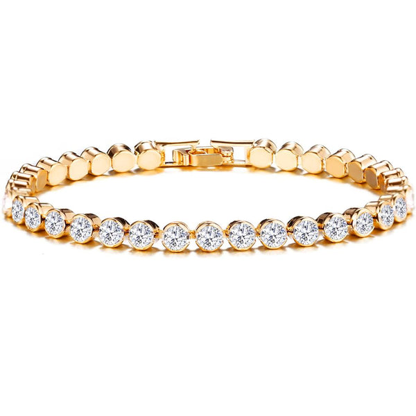 Luxury Crystal Roman Chain Bracelets Bangles
