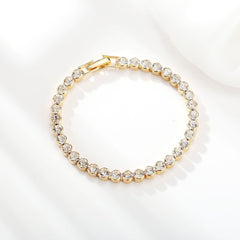 Luxury Crystal Roman Chain Bracelets Bangles