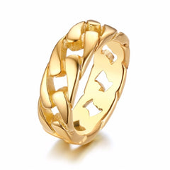 Graceful Grace: The Stylish Steel Ring Cuban link