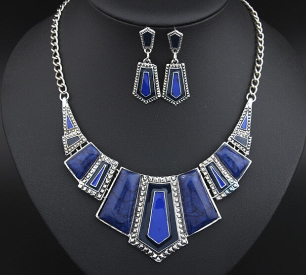 Opaline Crystal Drip Necklace & Earring Set