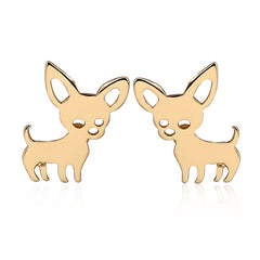 Chihuahua Stainless Steel Earrings