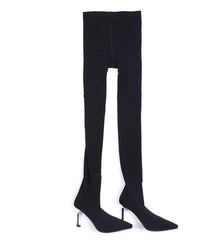 Janna Over The Knee Boots Elastic Pantyhose Thigh High Slim Boots