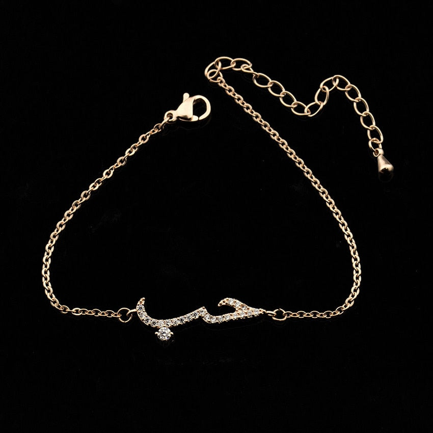 Layla Arabic Love CZ Charm Bracelet