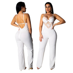 Summer White Black 2 Piece Set Women Clothing Wide Leg Pants Suits Sexy Cropped Top + Long Trousers Fashion Woman Tracksuits