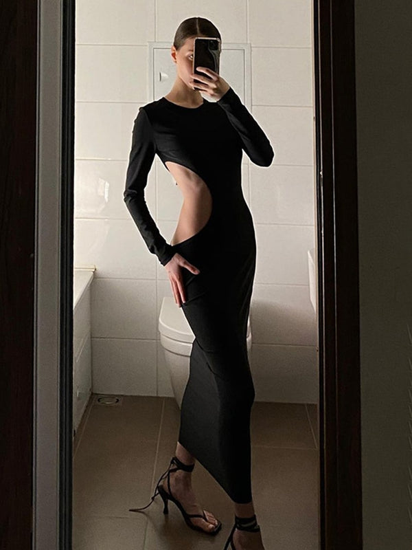 Vesper Cutout Round-Neck Maxi Dress