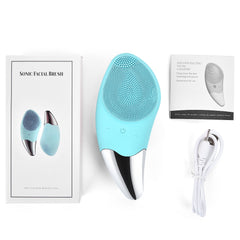 Mini Electric Cleansing Brush Silicone Sonic Face Cleaner Deep Pore Cleaning Skin Massager