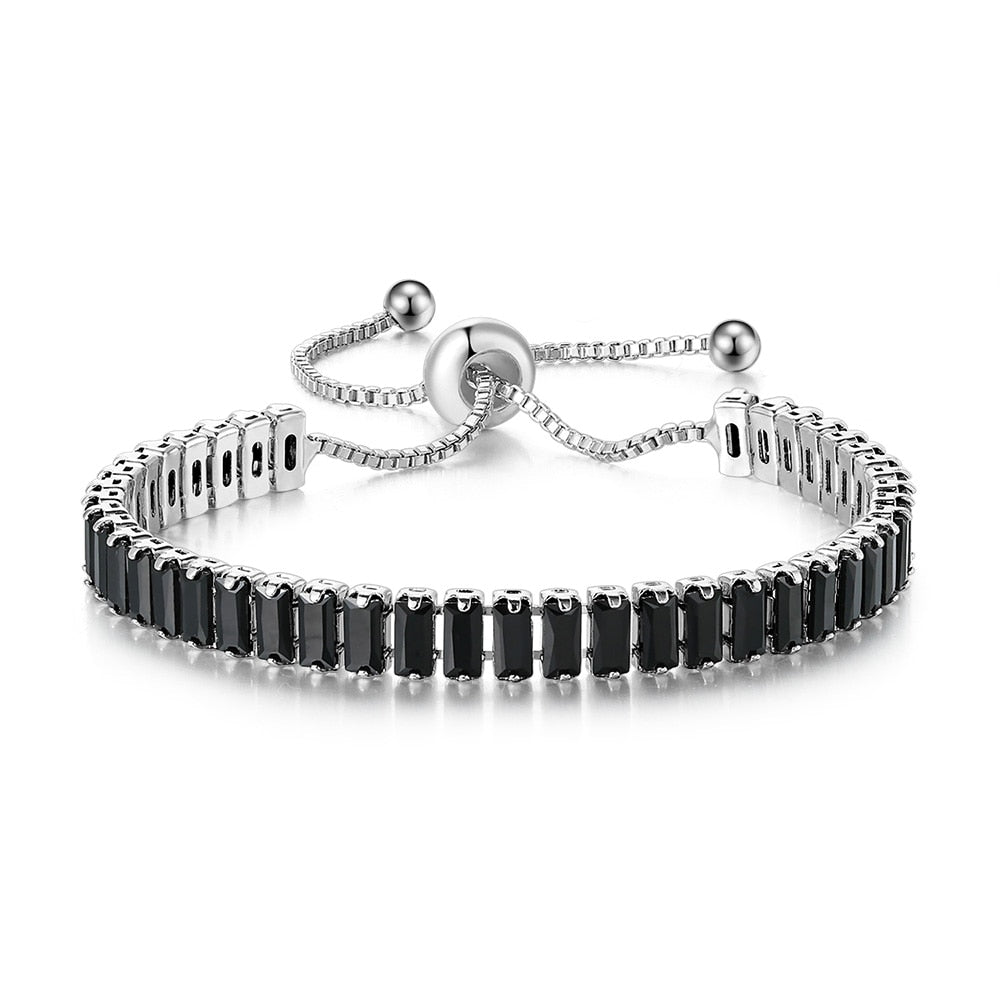 Noire Black Crystal Adjustable Bangle Collection