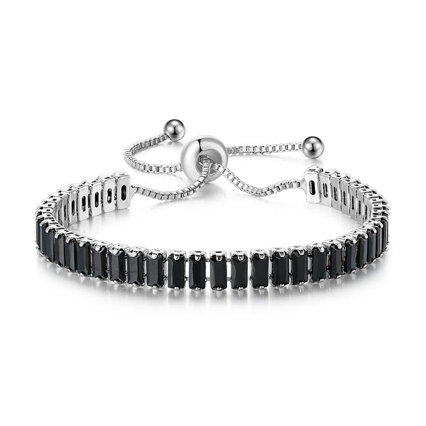 Noire Black Crystal Adjustable Bangle Collection