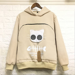 Sweatshirt Cat Lovers Hoodie Kangaroo pocket