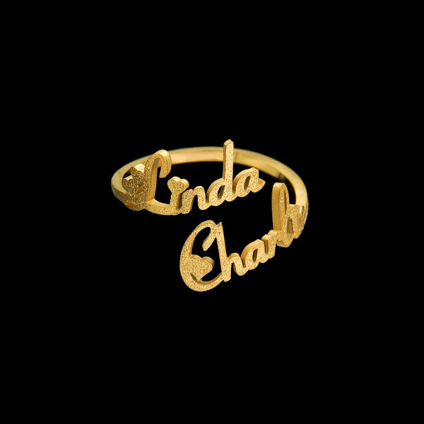 Signature Personalized Adjustable Name Ring