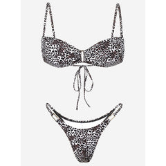 Pushup Leopard Bikini