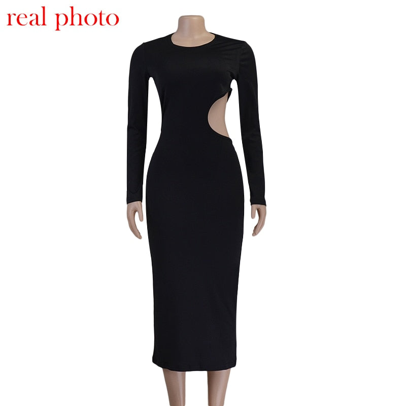 Vesper Cutout Round-Neck Maxi Dress