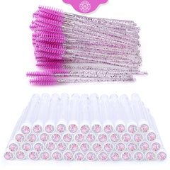 Diamond-Crystal Eyebrow Brush With Tube Reusable